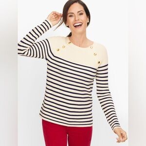 Talbots PIMA MARINER STRIPE SWEATER